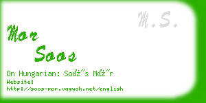 mor soos business card